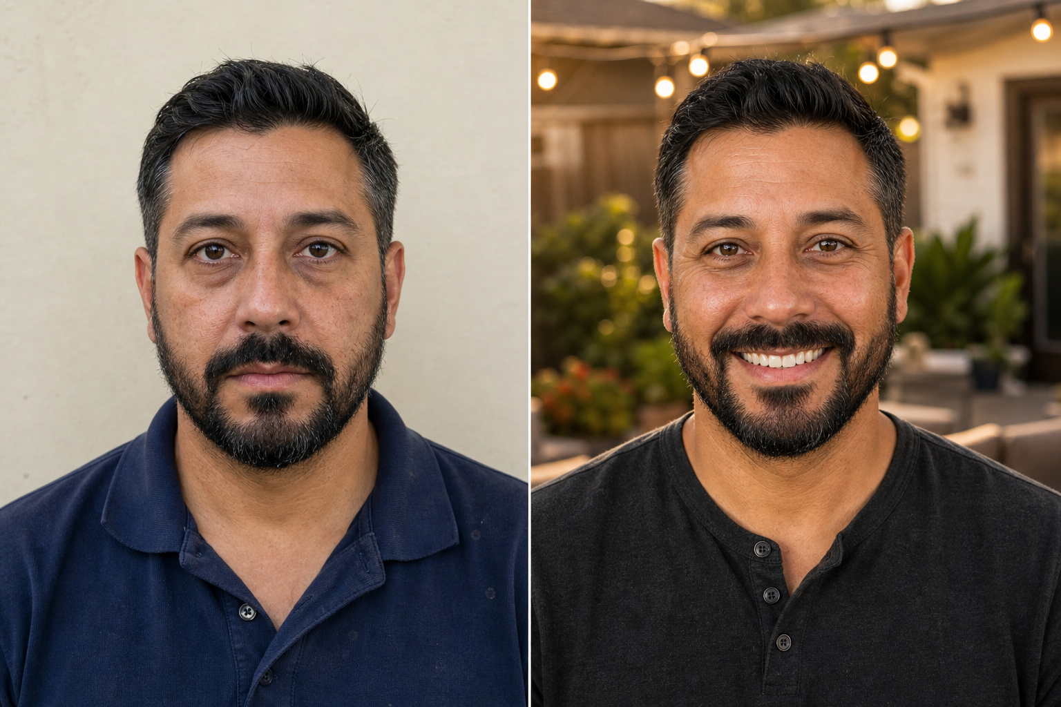 Before and after results from WellMensRX NAD+ therapy, man in his 40s